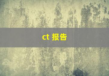 ct 报告